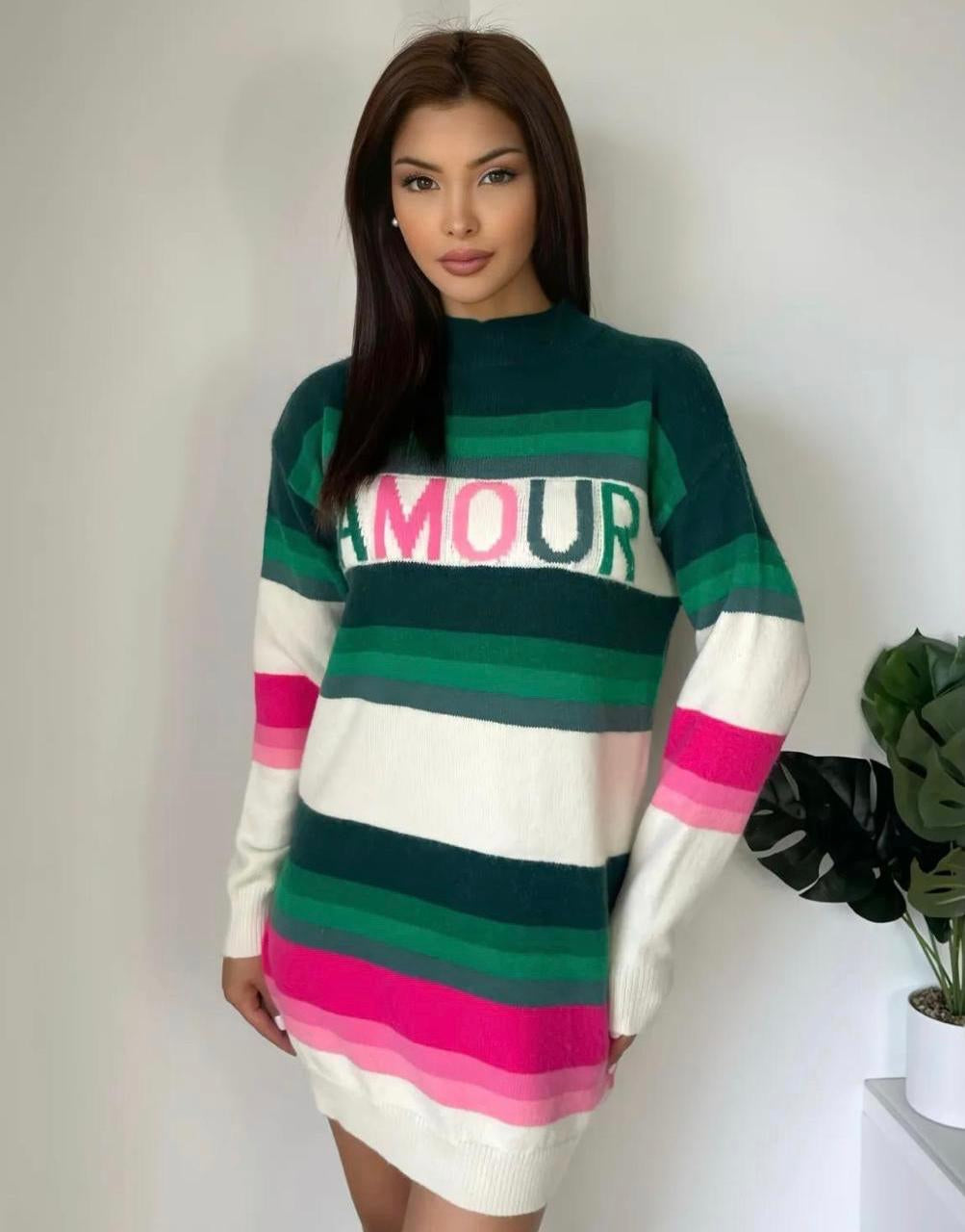 Green Amour Jumper Dress