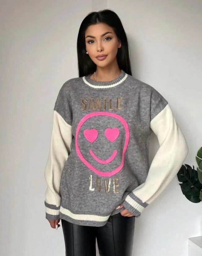 Grey Smile Jumper