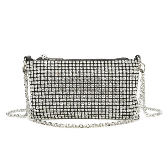 Silver Crystal Archive Handbag