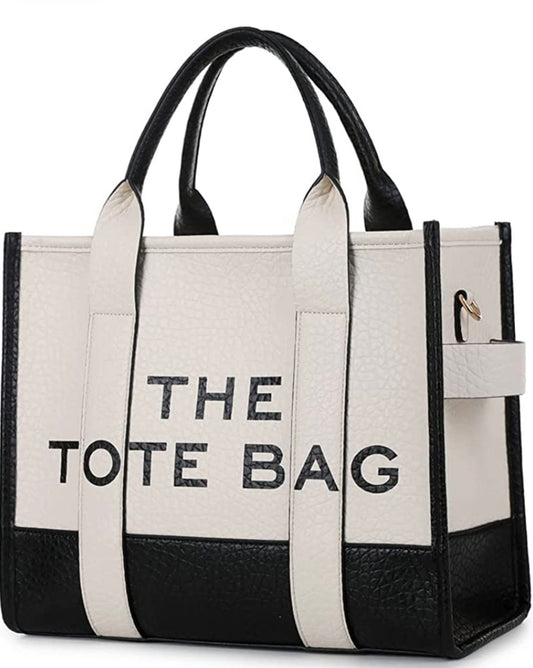 The Tote Bag Large Two Stone and Black
