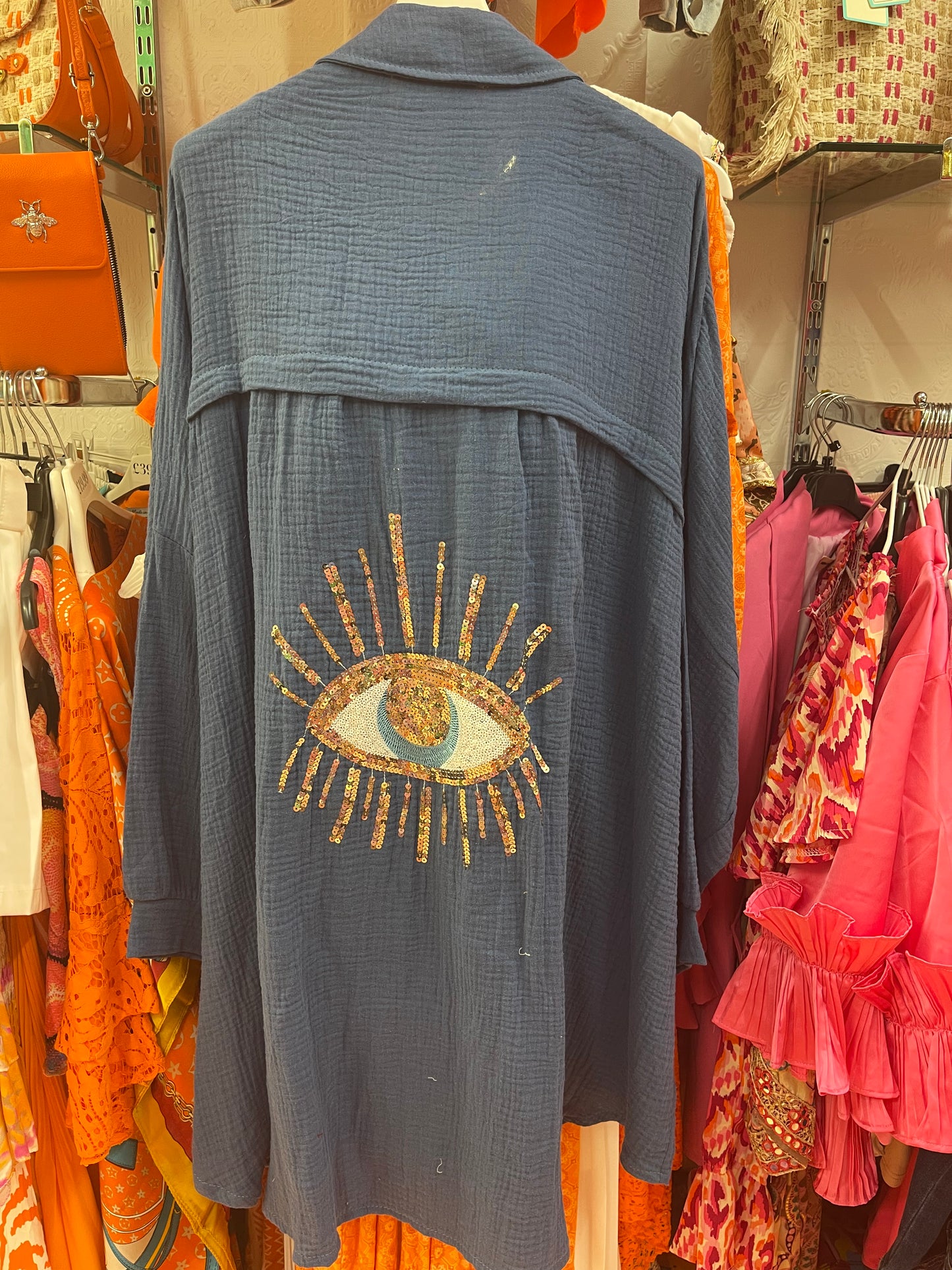 Sequin Eye Long Sleeve Shirt