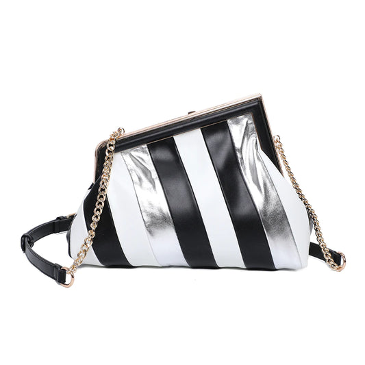 Black Liquorice Stripe Handbag